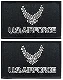 JBCD 2 Pack Black US Air Force Wings Flag Patch Force Army Flags Tactical Patch Pride Flag Patch for Clothes Hat Patch Team Military Patch