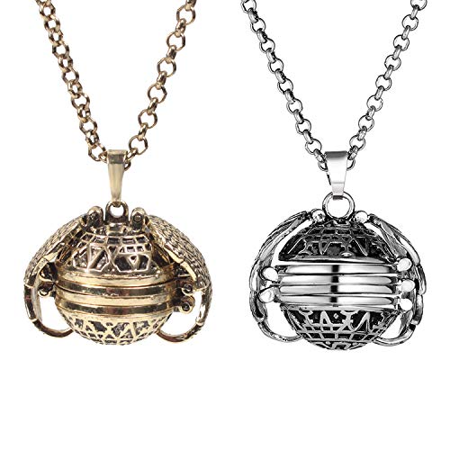 2 Pcs Angel Wings Expanding Photo Locket Necklace Ball Pendant Charms That Hold Pictures Jewelry Accessory Birthday Gift for Women