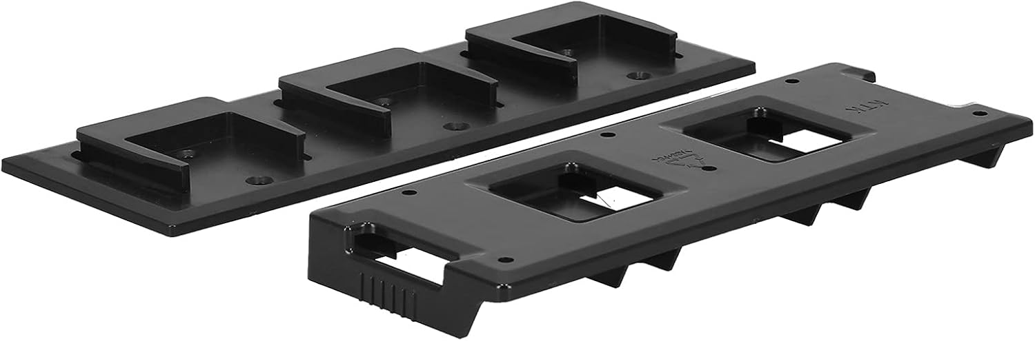 Power Tool Battery Holder Set, 3 - Hole Mount Dock for 14.4V/18V Batteries and Electric Tools, Scratch - ABS Bracket with Countersunk Screw Holes for Wall or Table