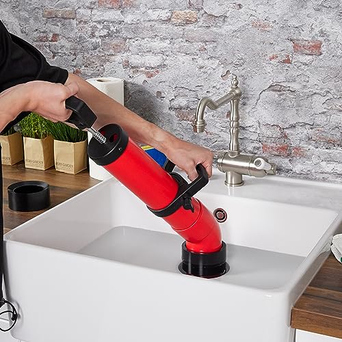 Desatascador de tuberías Relaxdays con 2 accesorios miniatura 2