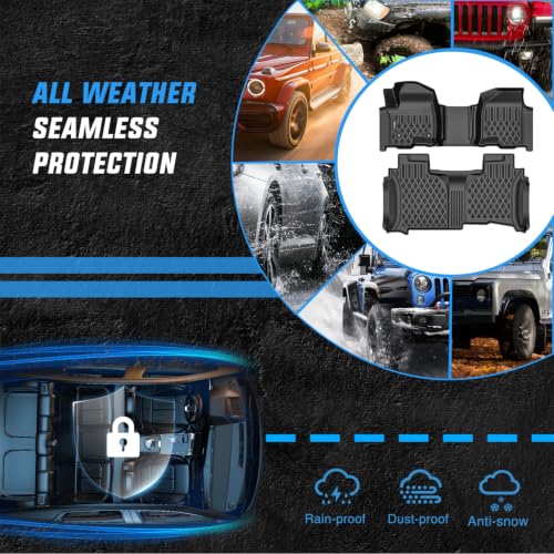 Image of Nilight Floor Mats for Chevy Silverado GMC Sierra 1500 2500 3500 2019-2026 | (Only for Double Cab Bench Seat W /O Rear Underseat Storage Box)
