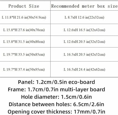 Stylish Wooden Electrical Panel Cover - Decorative Breaker Box & Pegboard Protection for Hotel Kitchen, 15.8''L x 31.5''H, Brown, Modern Design