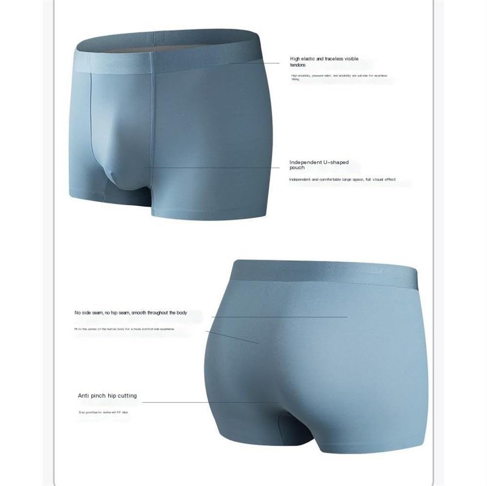 Pack De 3 Calzoncillos Bóxer Modales para Hombre Bragas Ultra Suaves Y Respetuosas con La Piel Ropa Interior Cómoda Y Flexible (Color : 3-Piece-A, Size : XL)