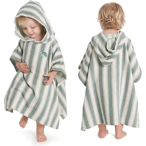 ZICOTO Stylish Hooded Beach Towel for Kids - Extra Soft and Fast Drying Poncho for Toddlers 0-3 Years is Made of Premium Cotton - Perfect Baby Cover Up for Beach Days or Pool and Bath Time Adventures