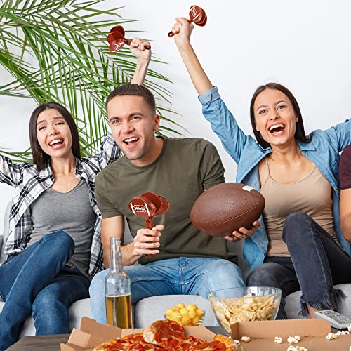 Elcoho 24 Pack Plastic Football Clappers Football Noise Makers Hand Clappers Football Match Accessories Noisemakers for Football Events Party Cheer Supplies