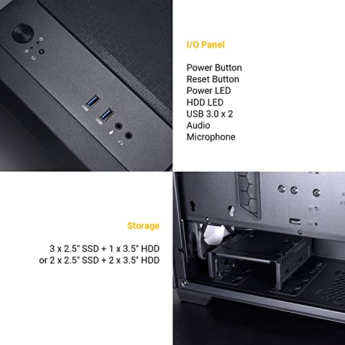 Image of LIAN LI High Airflow Micro ATX PC Case, RGB Gaming Computer Case, Mesh Front Panel Mid-Tower Chassis with 2x140mm ARGB PWM Fans Pre-Installed, Tempered Glass Side Panel (LANCOOL 205M MESH, Black)