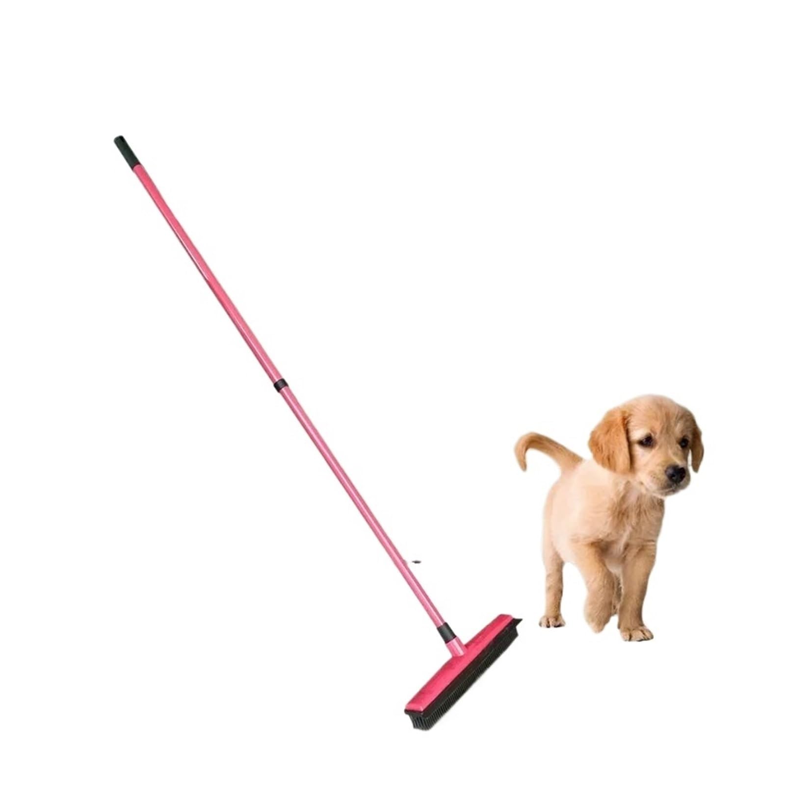 Pelo de alfombra for mascotas Compatible con eliminación Escoba Raspado Sin polvo Lavado a mano Trapeador Cepillo de piso de goma Limpieza Perro Buen ayudante Limpieza de ventanas(Black grey)