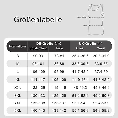 FALARY Sportunterhemden für Herren Tank Top Herren Baumwolle Männer Tanktops Unterhemd Herren Muskelshirts 3er Pack,(Schwarz x3,5XL) 5