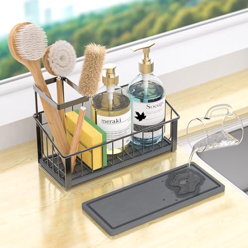 OUTWOLF Sponge Holder for Kitchen: Sink Caddy with Instant Drying...