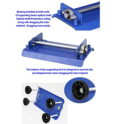Intsupermai Cutting Material Holder Cutting Machine Attachment Feeding Balance Rolling Support Rack Material Support Frame 2.36-5.31In/60-135Mm Height Adjustable #TOP2