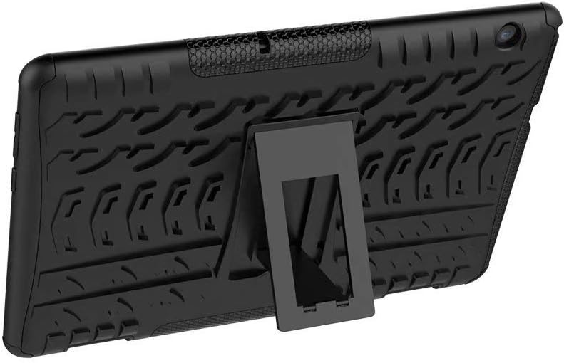 Case Compatible with Huawei MediaPad T5 10, Armor Style Hybrid PC + TPU Protective Case with Stand Replacement for Huawei Mediapad T5 10 10.1 inch 2018 Tablet Cover Protection - Black
