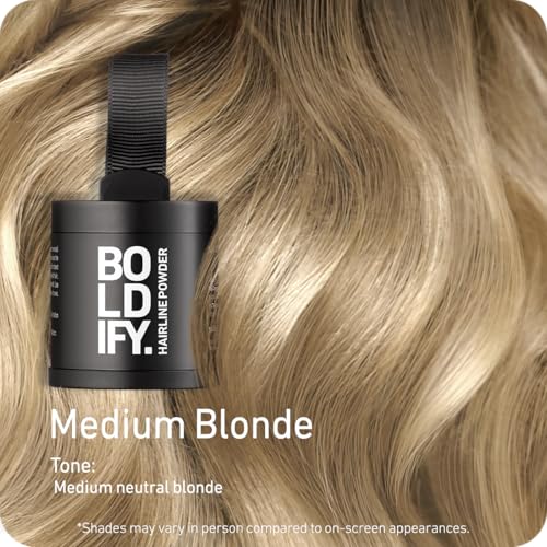 Image of BOLDIFY Hairline Powder - Water-Resistant Root Touch Up Hair Color for Gray Coverage - 24-Hour Stain-Proof, Mess-Free Hair Powder for Thinning Hair