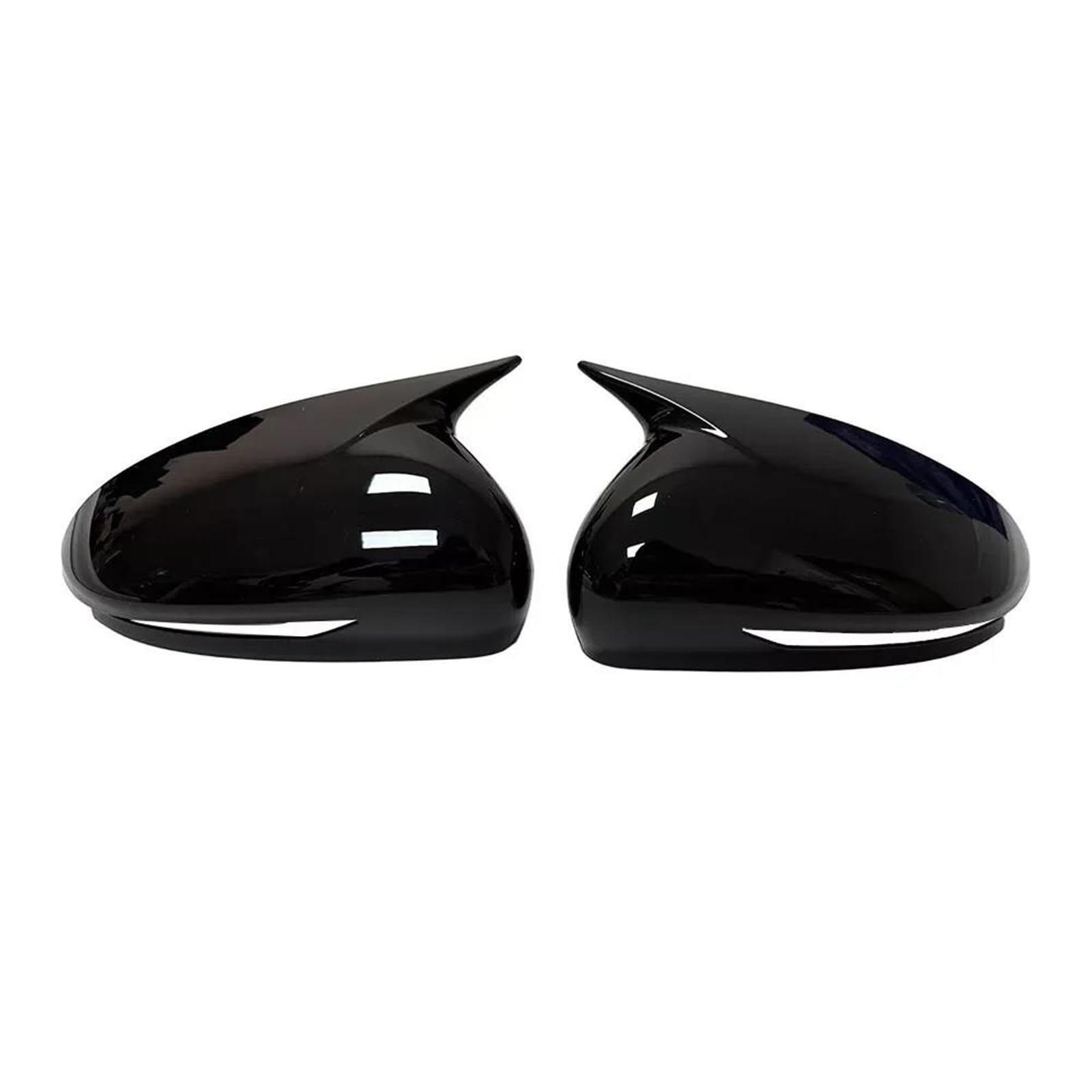 Zapora Gloss Black For Genesis G70 2017-2023 Car Sticker Rearview Side Mirror Cover Wing Cap Exterior Door Case Trim Carbon Fiber Look(Gloss Black)