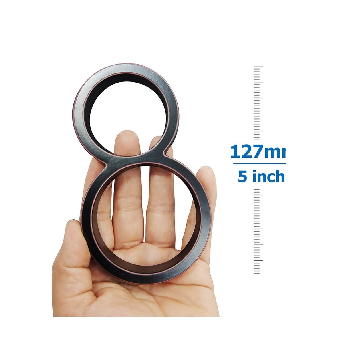 Duże numery domów, 5-calowy pływający metalowy numer domu, duży, nowoczesny dom, na zewnątrz, drzwi, 127 mm, stop cynku, czarne cyfry, tabliczka adresowa(5)