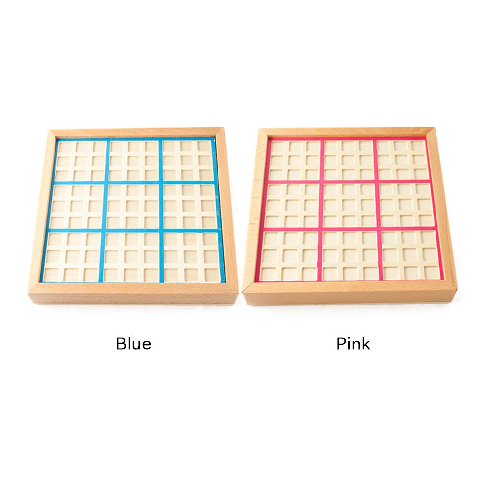 Lixada Juego de Rompecabezas de Madera Sudoku Juego de Sudoku de Madera con Cajón Math Brain Teaser Juguetes de Escritorio