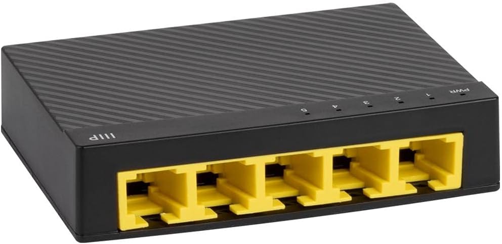 Monoprice 5-Port 10/100/1000Mbps Gigabit Ethernet Unmanaged Desktop Switch, IEEE 802.3ab, Cat5e, Plug and Play, Fanless Design, for Gaming and Streaming