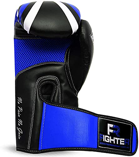 Fr Fighter Boxing Gloves Perfect For Mma Training, Punching Bag, Kickboxing, Muay Thai Boxing Gloves For Men, Women And Adult (Blue/Black, 6 Oz) #TOP2