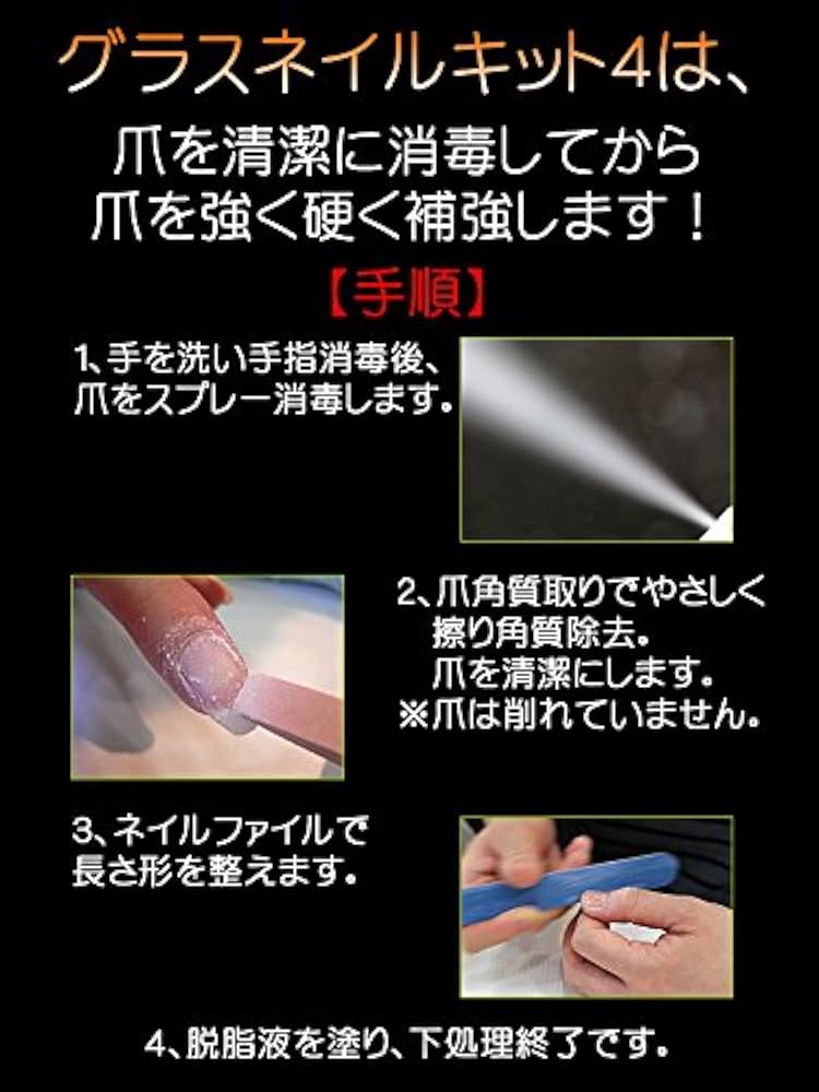 Amazon.co.jp: グラスネイル キット4・爪に塗るギターピック