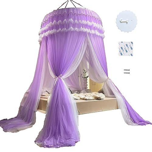Tenda a baldacchino a baldacchino a cupola a doppio strato per camera da letto per bambini e adulti