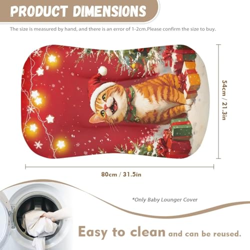 Image of ZOUTAIRONG Christmas Cat Bassinet Sheet Stretchy Bassinet Sheets Bassinet Crib Sheets Set Fitted for Baby Boy and Girl Comfort Fitted for Oval