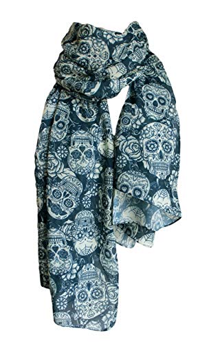 Etwoa's Skull Scarf for Women Lightweight Soft Shawl4