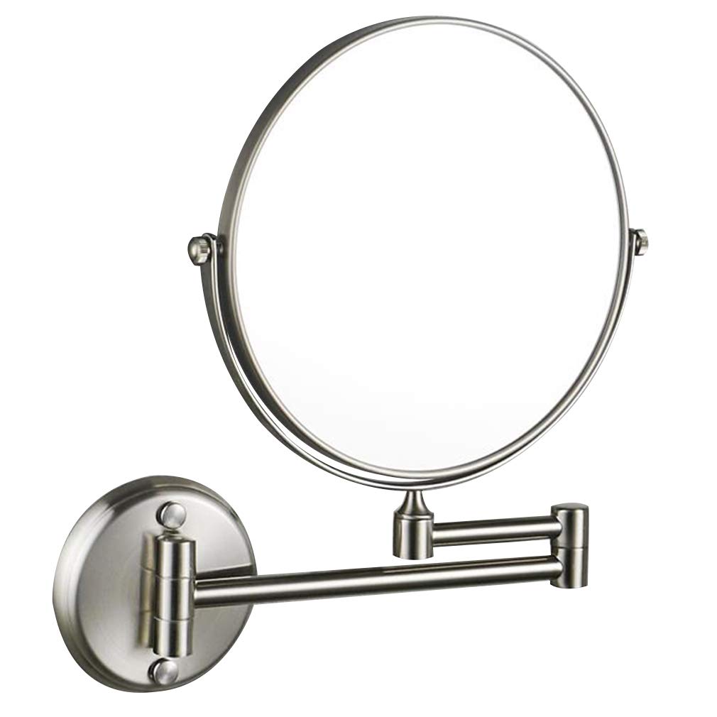 Miroir cosmétique extensible fini cuivre brossé et noir