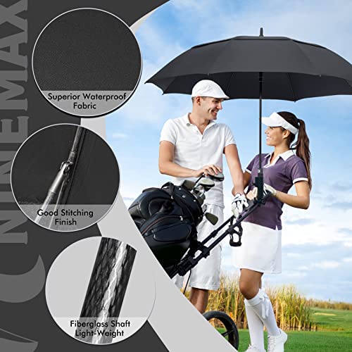 Image of NINEMAX Large Golf Umbrella Windproof Strong 54 /62 /68 Inch,Extra Big Golf Umbrellas Automatic Open Double Canopy for Gents Women