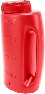 Handheld Grass Seed Spreader, Thick Plastic Functional Handheld Fertilizer Spreader Durability for Salt (Red)
