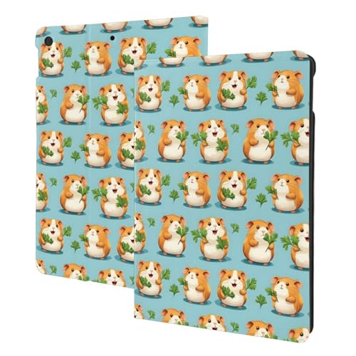 Coque iPad 10.2 motif hamster pour 9e 8e 7e génération avec support folio
