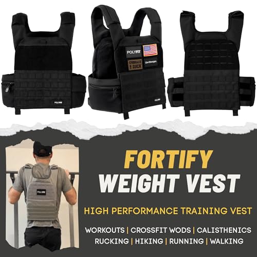 Image of POLYFIT (Fortify) Vest and Weight Plate Bundle - 14 LBS Vest