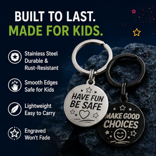 ACGASK Stocking Stuffers for Kids, 2 Pack Inspirational Keychain Set Gifts for Boys Girls, Halloween Christmas Xmas Gifts, Gifts for Kids, Cute Positive Reminder Gifts - image 4