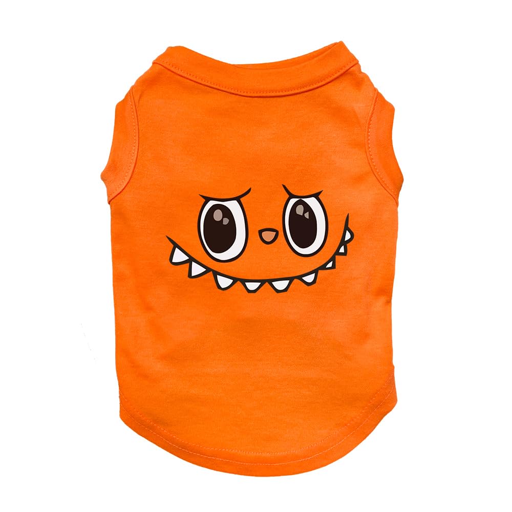 Cute Toys Face Pet Shirts for Small Medium Large Fashion Dogs Summer Autumn Vest Clothes (Orange-1,M)
