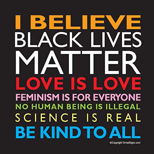 ORMAT Black lives matter bumper sticker, 4 Inch black lives matter car sticker 2 Pack black lives matter car decal