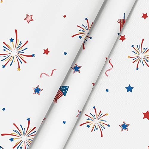 Horaldaily 4th of July Tablecloth 60x84 Inch, Patriotic Truck Watercolor Flag Independence Day Memorial Day Table Cover for Party Picnic Dinner Decor by Horaldaily - Image 5