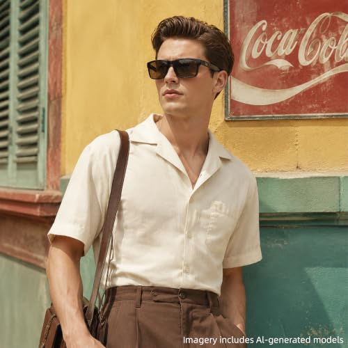 Image of B.N.U.S Sunglasses Corning Glass Lens, Non-Polarized for Men Women