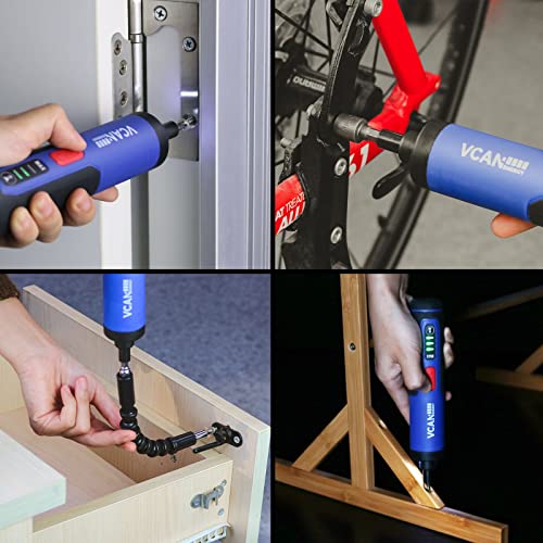 Vcanenergy 4V Electric Screwdriver,2000Mah Usb Rechargeable Battery, Cordless Power Screwdriver With Led Light,Adjustable Torque,38 In 1,Suitable For Small Projects #TOP5