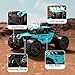 Remote Control Car Monster Truck Toys 1:16 Scale RC Car For Boys 2.4GHz High Speed 20 km/h With LED Headlights,Rechargeable RC Cars Gifts for Boys 4-7 8-12 Christmas, Beginner, Kids 6-12+ (Cyan)