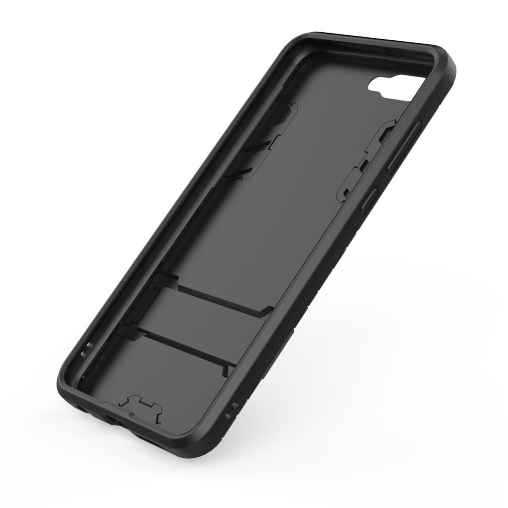 Funda Huawei Honor 9, MHHQ 2in1 Armadura Combinación A Prueba de Choques Heavy Duty Escudo Cáscara Dura PC + Suave TPU Silicona Rubber Case Cover con soporte para Huawei Honor 9 -Black Plus Gray — view 4