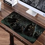 YRUJBT Tapis de Souris XXL Gaming Loup Animal sous la Pluie Mouse Pad Multifonction Grand sous Main Bureau 800x300x2mm Surface Spéciale Améliore la Vitesse et la Précision pour Jeux et Bureau