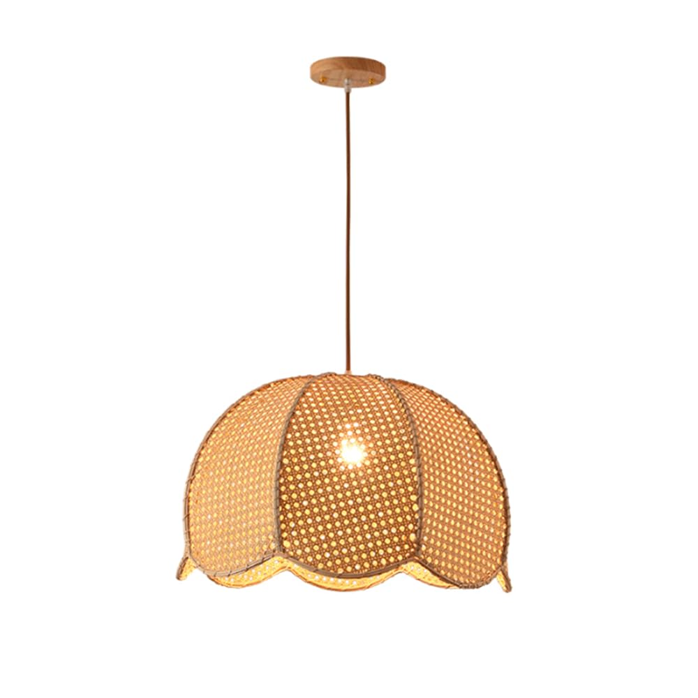 YNAHZAOK Japanese Wabi Sabi Rattan Pendant Lamp Handcrafted Woven Wicker Hanging Light Adjustable Wire Ceiling Pendant Light for Breakfast Nook Entryway Homestay and Restaurant Decoration Creative
