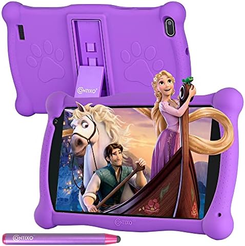 Contixo Kids Tablet V10, 7-inch HD, Ages 3-7, Toddler Tablet with Camera, Parental Control, 16GB, WiFi, Learning Tablet for Children with Teacher's Approved Apps, Kid-Proof Case & Stylus, Purple
