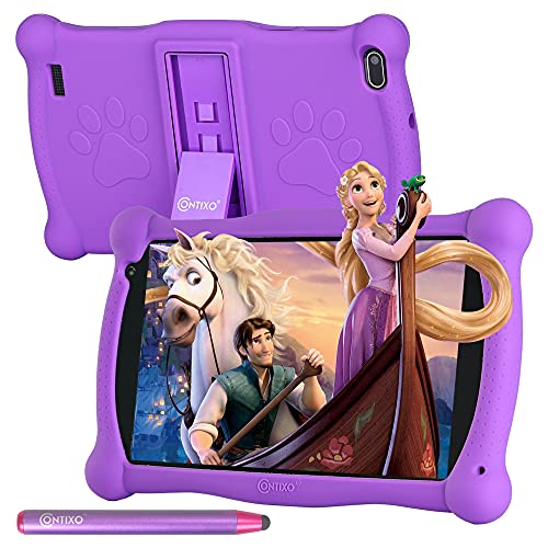 Contixo Kids Tablet V10, 7-Inch Hd, Ages 3-7, Toddler Tablet With Camera, Parental Control, 16Gb, Wifi, Learning Tablet For Children With Teacher's Approved Apps, Kid-Proof Case & Stylus, Purple #TOP6