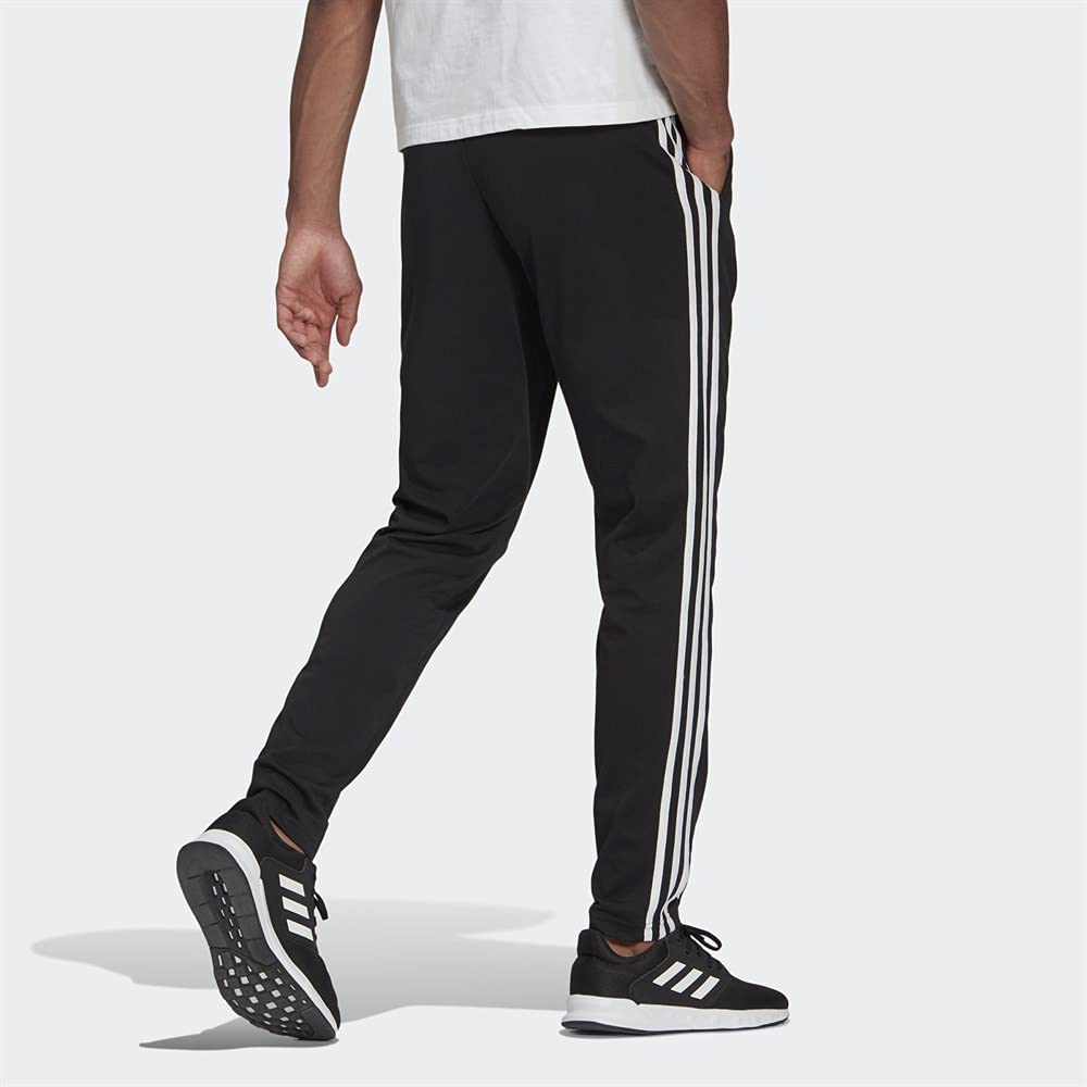 Adidas - Essentials - Pantaloni A 3 Strisce in Pile con Orlo Aperto, Pantaloni Uomo
