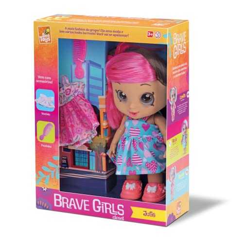 Bee Toys Boneca Brave Girls Julie Closet, Modelo: 0768, Cor: Multicolor