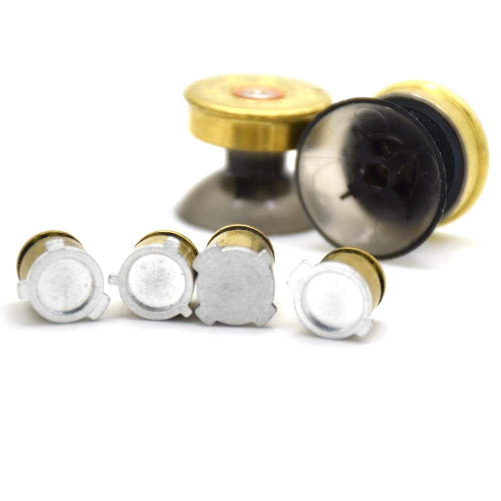 COCOTOP Bullet Buttons for Xbox One Controller, ABXY Buttons Set, Gold, Metal, Compatible with XBox One, One S, Elite