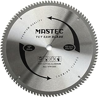 MASTEC 10-Inch 100T Carbide Tooth TCG for Aluminum Saw Blade with 5/8-Inch Arbor