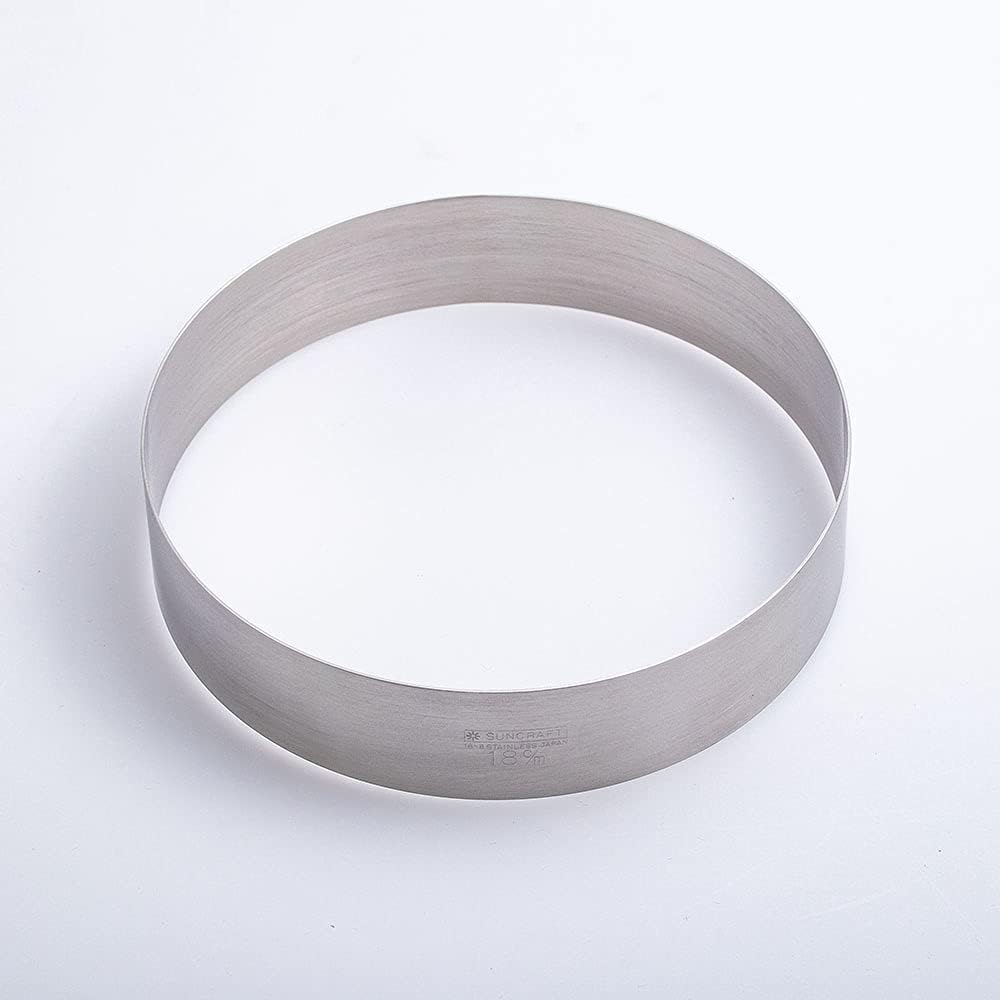 Suncraft PP-631 Patissiere 18-8 Round Cercle, 7.1 inches (18 cm), Silver