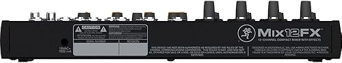 Miniatura 5 de Mackie Mix Series Mix12FX Mezclador compacto de 12 canales con efectos, color negro