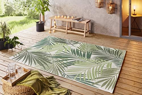 Bougari Vai Indoor and Outdoor Rug 160 x 230 cm Green / Cream
