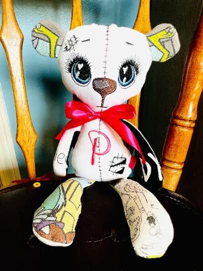 Handmade Memory Teddy Bear Gift Patchwork Garments Blanket t-Shirt Pants Uniform